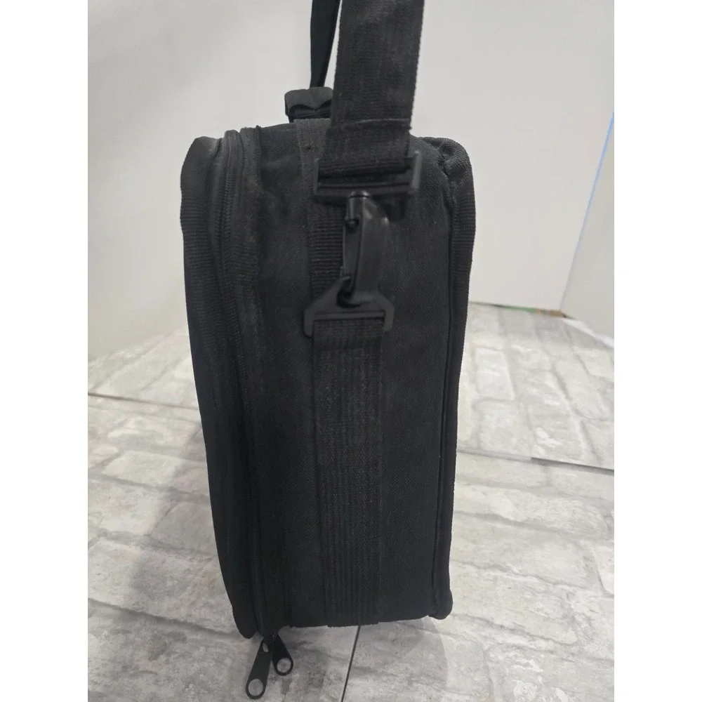 Padded Adjustable Laptop Carrying Bag Celle Brite Briefcase Black Soft‎ Handle